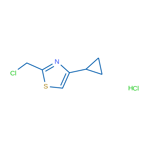 2-(CHloromethyl)-4-cyclopropyl-1,3-thiazole hydrochloride 250mg