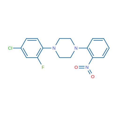 1-(4-Chloro-2-fluorophenyl)-4-(2-nitrophenyl)piperazine 250mg