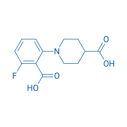 1-(2-Carboxy-3-fluorophenyl)piperidine-4-carboxylic acid 250mg