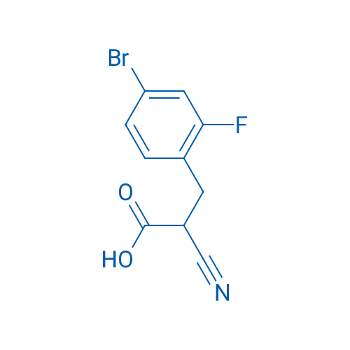 3-(4-Bromo-2-fluorophenyl)-2-cyanopropanoic acid 250mg