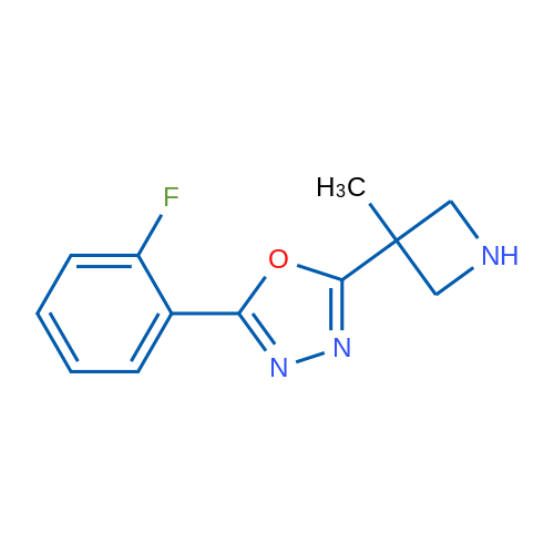 2-(2-Fluorophenyl)-5-(3-methylazetidin-3-yl)-1,3,4-oxadiazole 1g