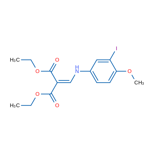 Diethyl 2-(((3-iodo-4-methoxyphenyl)amino)methylene)malonate 1g