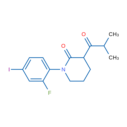 1-(2-Fluoro-4-iodophenyl)-3-(2-methylpropanoyl)piperidin-2-one 1g