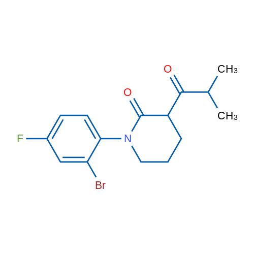 1-(2-Bromo-4-fluorophenyl)-3-(2-methylpropanoyl)piperidin-2-one 1g