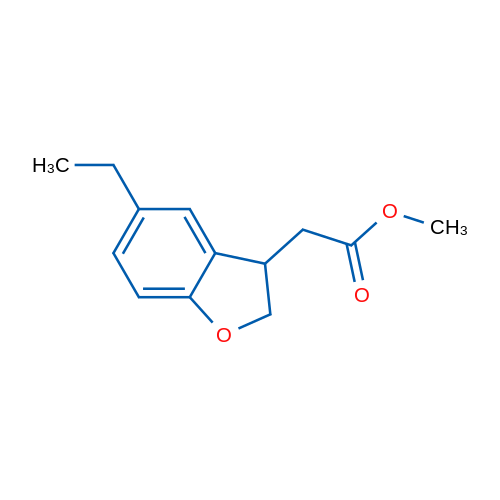 Methyl 2-(5-ethyl-2,3-dihydrobenzofuran-3-yl)acetate 250mg