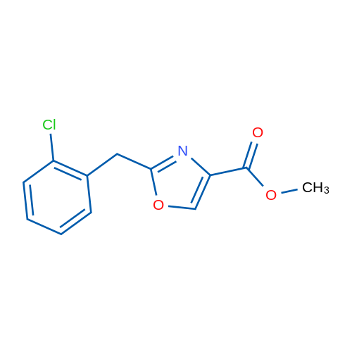 Methyl 2-(2-chlorobenzyl)oxazole-4-carboxylate 250mg