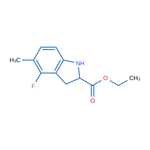 Ethyl 4-fluoro-5-methyl-2,3-dihydro-1H-indole-2-carboxylate 1g