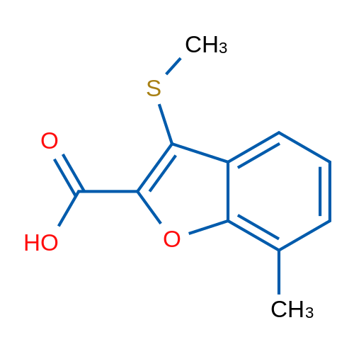 7-Methyl-3-(methylsulfanyl)-1-benzofuran-2-carboxylic acid 1g