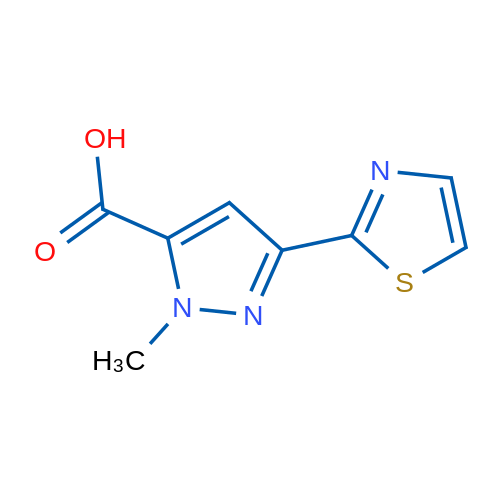1-Methyl-3-(1,3-thiazol-2-yl)-1H-pyrazole-5-carboxylic acid 1g