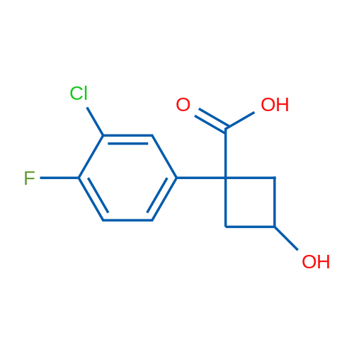 1-(3-Chloro-4-fluorophenyl)-3-hydroxycyclobutane-1-carboxylic acid 1g