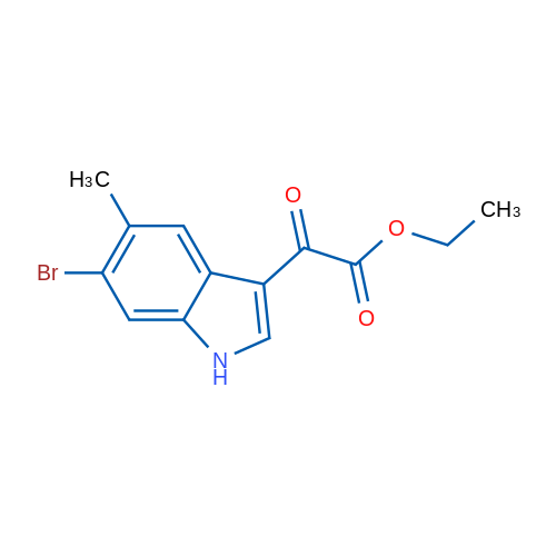 Ethyl 2-(6-bromo-5-methyl-1H-indol-3-yl)-2-oxoacetate 250mg