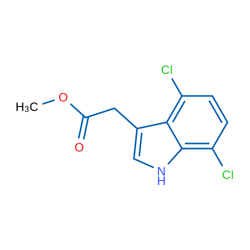 Methyl 2-(4,7-dichloro-1H-indol-3-yl)acetate 250mg