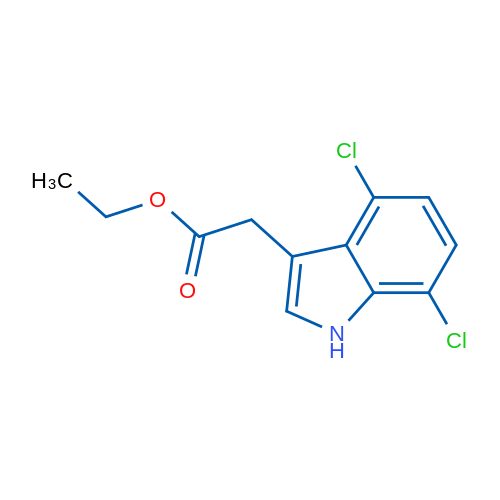 Ethyl 2-(4,7-dichloro-1H-indol-3-yl)acetate 250mg