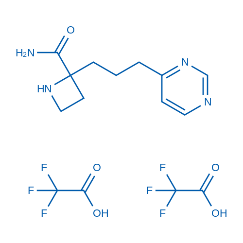 2-(3-PYrimidin-4-ylpropyl)azetidine-2-carboxamide bis(trifluoroacetate) 1g