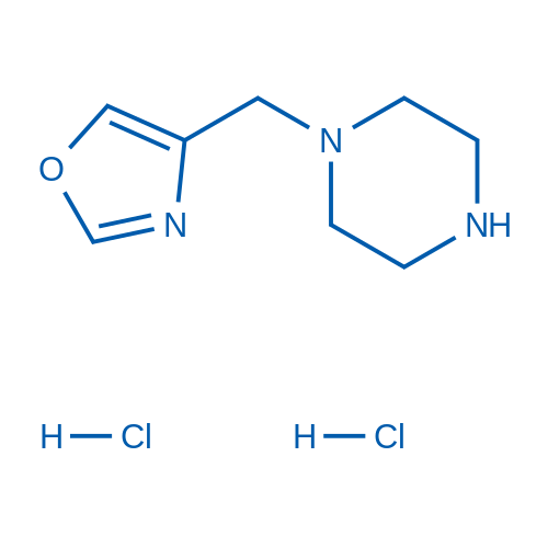 4-(Piperazin-1-ylmethyl)oxazole dihydrochloride 250mg