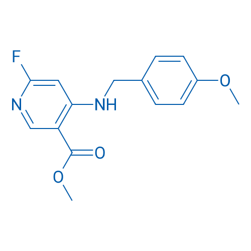 Methyl 6-fluoro-4-((4-methoxybenzyl)amino)nicotinate 250mg