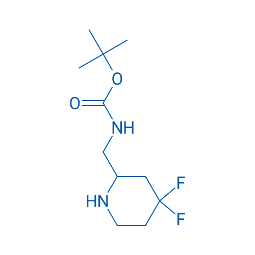 tert-Butyl ((4,4-difluoropiperidin-2-yl)methyl)carbamate 250mg