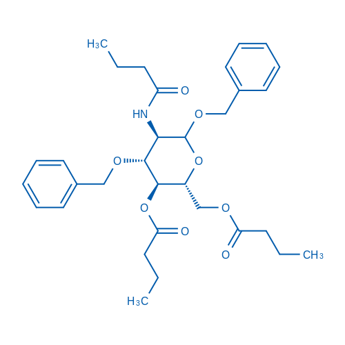 (2R,3S,4R,5R)-4,6-Bis(benzyloxy)-5-butyramido-2-((butyryloxy)methyl)tetrahydro-2H-pyran-3-yl butyrate 250mg