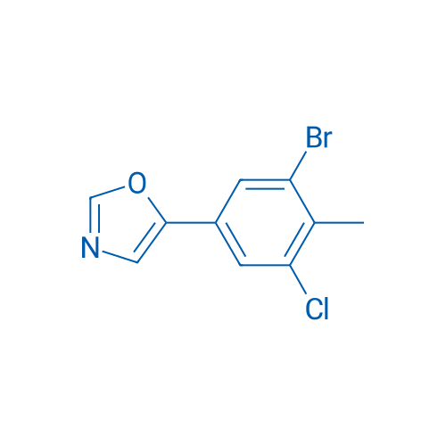 5-(3-Bromo-5-chloro-4-methylphenyl)oxazole 250mg