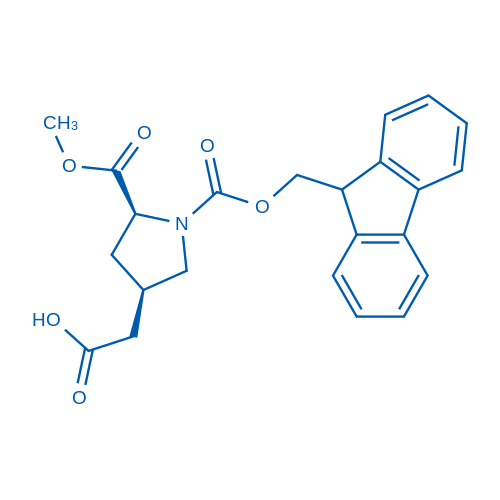 2-((3R,5S)-1-(((9H-Fluoren-9-yl)methoxy)carbonyl)-5-(methoxycarbonyl)pyrrolidin-3-yl)acetic acid 50mg