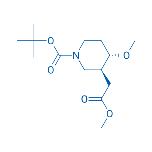 tert-Butyl (3S,4S)-4-methoxy-3-(2-methoxy-2-oxoethyl)piperidine-1-carboxylate 250mg