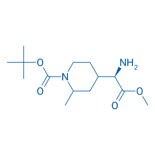 tert-Butyl 4-((R)-1-amino-2-methoxy-2-oxoethyl)-2-methylpiperidine-1-carboxylate 250mg