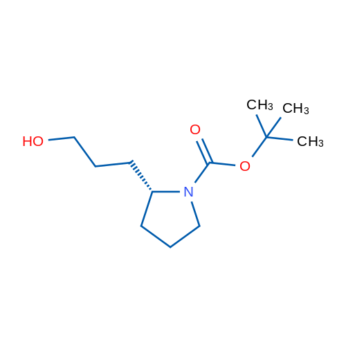 tert-Butyl (2R)-2-(3-hydroxypropyl)pyrrolidine-1-carboxylate 250mg