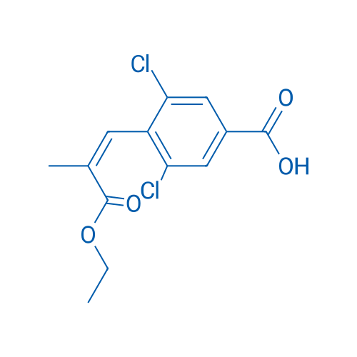 (Z)-3,5-Dichloro-4-(3-ethoxy-2-methyl-3-oxoprop-1-en-1-yl)benzoic acid 250mg