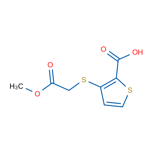 3-((2-Methoxy-2-oxoethyl)thio)thiophene-2-carboxylic acid 1g
