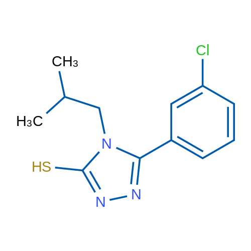 5-(3-Chlorophenyl)-4-isobutyl-4H-1,2,4-triazole-3-thiol 5g