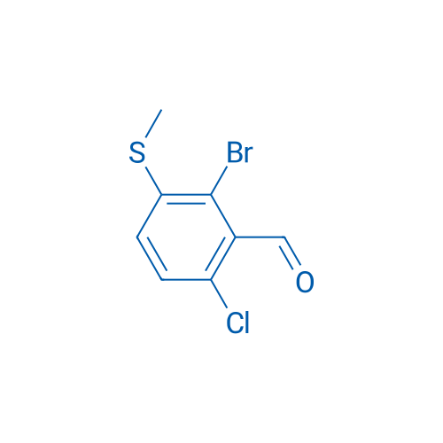 2-Bromo-6-chloro-3-(methylthio)benzaldehyde 250mg