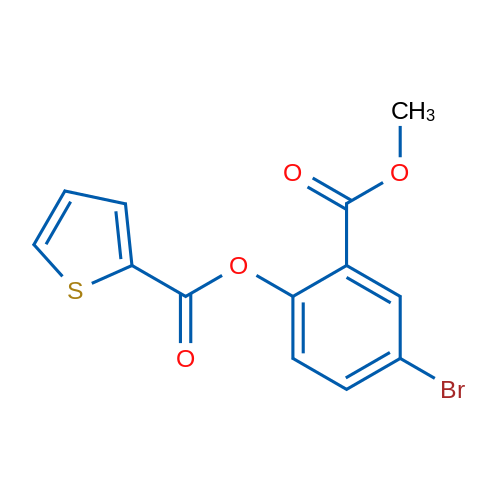 4-Bromo-2-(methoxycarbonyl)phenyl thiophene-2-carboxylate 1g
