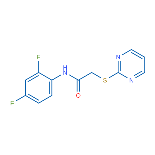 N-(2,4-Difluorophenyl)-2-(pyrimidin-2-ylsulfanyl)acetamide 1g