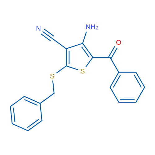 4-Amino-5-benzoyl-2-(benzylsulfanyl)thiophene-3-carbonitrile 1g