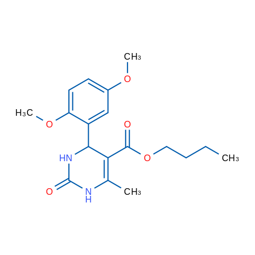 Butyl 4-(2,5-dimethoxyphenyl)-6-methyl-2-oxo-1,2,3,4-tetrahydropyrimidine-5-carboxylate 1g