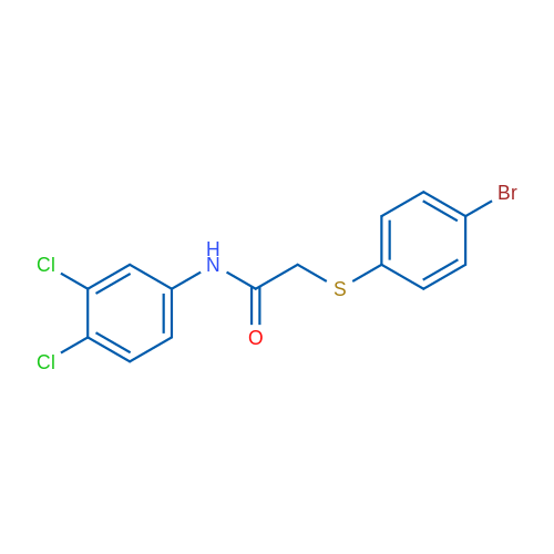 2-((4-Bromophenyl)thio)-N-(3,4-dichlorophenyl)acetamide 1g