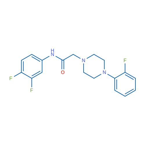 N-(3,4-Difluorophenyl)-2-(4-(2-fluorophenyl)piperazin-1-yl)acetamide 1g
