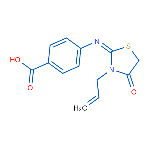 4-((3-Allyl-4-oxothiazolidin-2-ylidene)amino)benzoic acid 1g