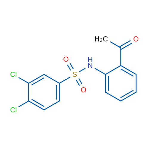 N-(2-Acetylphenyl)-3,4-dichlorobenzene-1-sulfonamide 1g