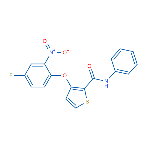 3-(4-Fluoro-2-nitrophenoxy)-N-phenylthiophene-2-carboxamide 1g