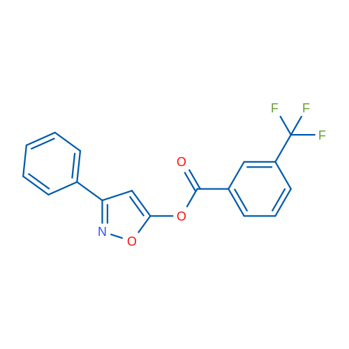 3-Phenyl-1,2-oxazol-5-yl 3-(trifluoromethyl)benzoate 2mg