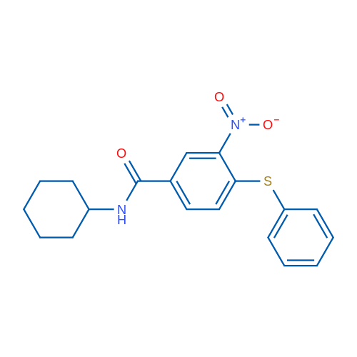 N-Cyclohexyl-3-nitro-4-(phenylsulfanyl)benzamide 1g