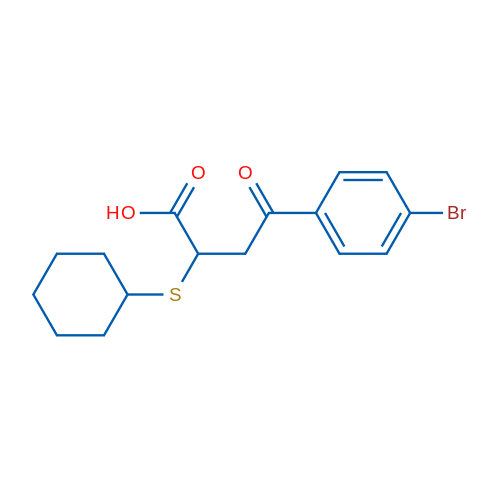 4-(4-Bromophenyl)-2-(cyclohexylsulfanyl)-4-oxobutanoic acid 1g