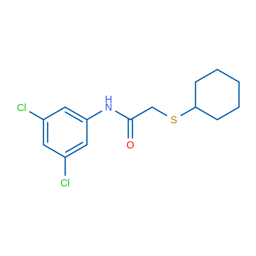2-(Cyclohexylsulfanyl)-N-(3,5-dichlorophenyl)acetamide 1g