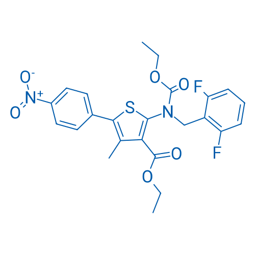 Ethyl 2-((2,6-difluorobenzyl)(ethoxycarbonyl)amino)-4-methyl-5-(4-nitrophenyl)thiophene-3-carboxylate 1g