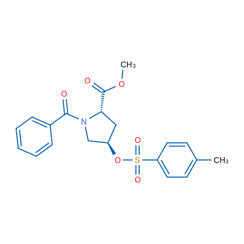 (2S,4R)-Methyl 1-benzoyl-4-(tosyloxy)pyrrolidine-2-carboxylate 1g