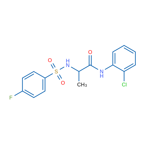 N-(2-Chlorophenyl)-2-(4-fluorobenzenesulfonamido)propanamide 1g