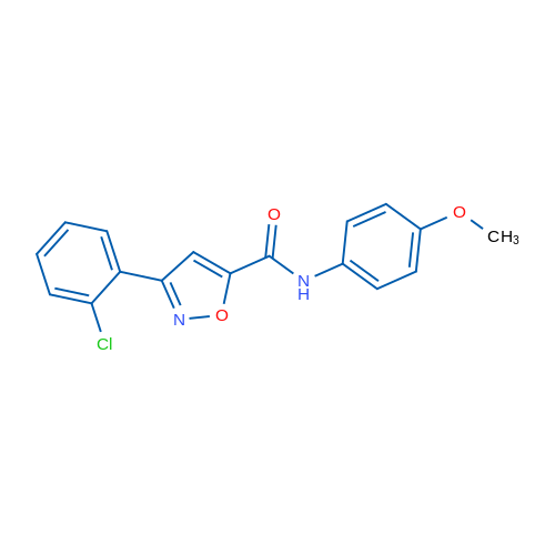 3-(2-Chlorophenyl)-N-(4-methoxyphenyl)-1,2-oxazole-5-carboxamide 1g