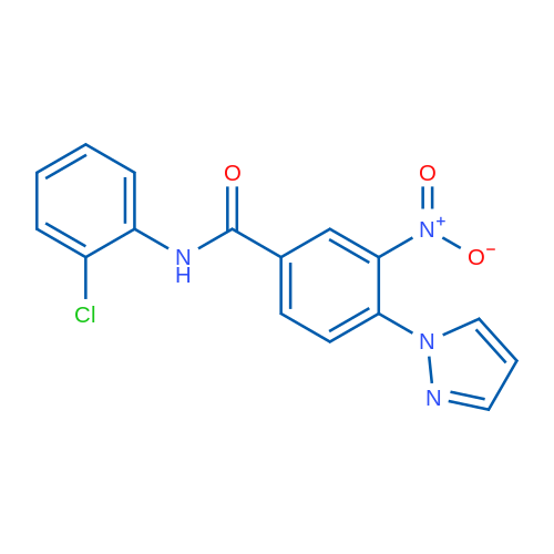 N-(2-Chlorophenyl)-3-nitro-4-(1H-pyrazol-1-yl)benzamide 1g