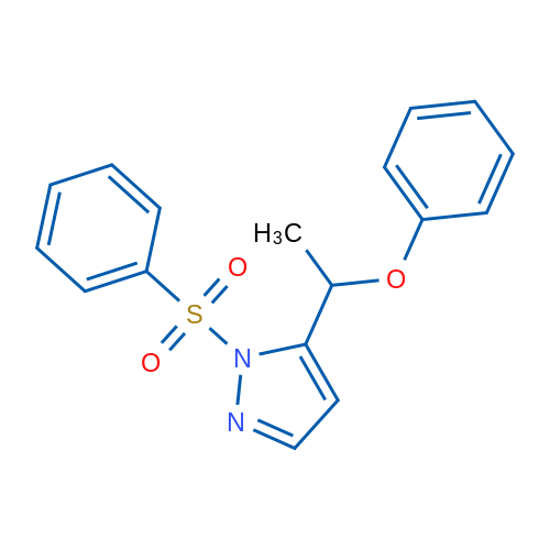 1-(Benzenesulfonyl)-5-(1-phenoxyethyl)-1H-pyrazole 10mg